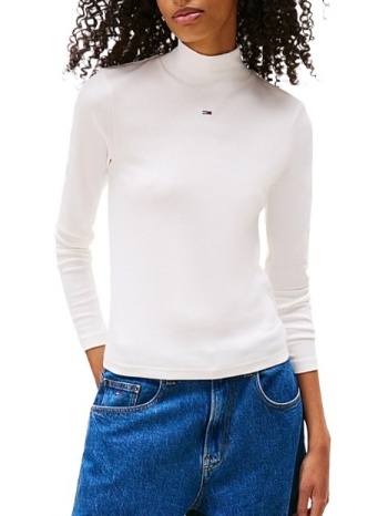 γυναικεία μπλούζα ζιβάγκο λευκή tommy jeans dw0dw19830-ybl