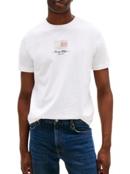 ανδρικό t-shirt λευκό tommy hilfiger mw0mw39349-ybr