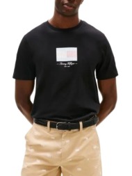 ανδρικό t-shirt μαύρο tommy hilfiger mw0mw39349-bds