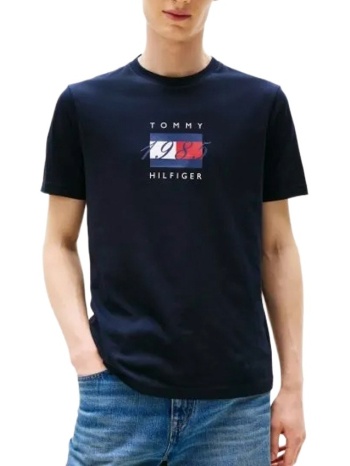 ανδρικό t-shirt navy μπλε tommy hilfiger mw0mw41338-dw5