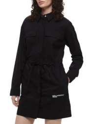 γυναικείο utility φόρεμα-πουκαμίσα μαύρο karl lagerfeld jeans a3w13018-999 black