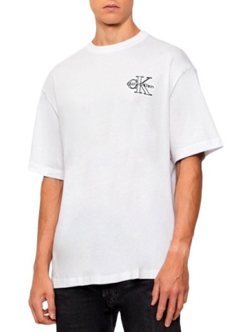 ανδρικό t-shirt λευκό calvin klein lv04rc856g-yaa