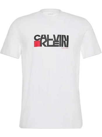 ανδρικό t-shirt λευκό calvin klein lv04rd814g-yaa