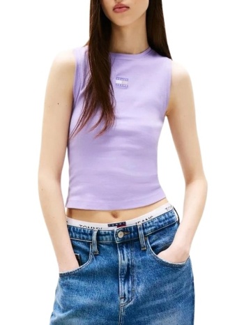 γυναικείο slim tank top λιλά tommy jeans dw0dw20896-w0e