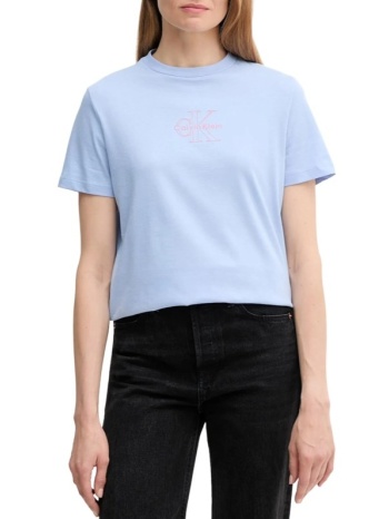 γυναικείο t-shirt γαλάζιο calvin klein lv047c863g-7zq