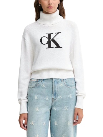 γυναικείο πουλόβερ ζιβάγκο λευκό calvin klein lv047d354g-yaa σε προσφορά