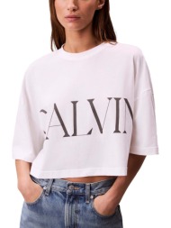 γυναικείο t-shirt λευκό calvin klein lv047d206g-yaa