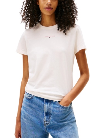 γυναικείο t-shirt off white tommy jeans dw0dw21964-ybh