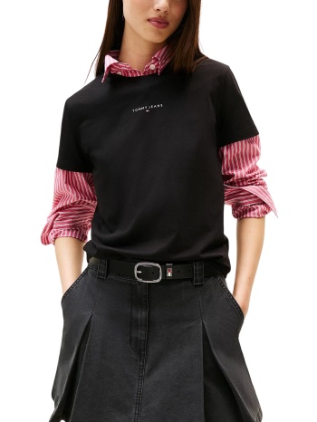 γυναικείο t-shirt μαύρο tommy jeans dw0dw21964-bds