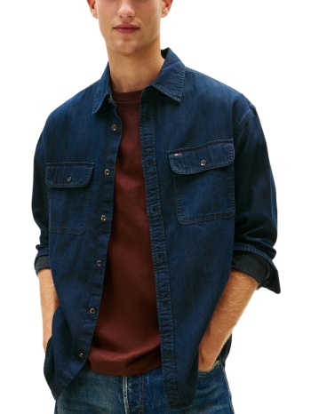 ανδρικό τζιν πουκάμισο navy μπλε tommy jeans dm0dm22122-1bj