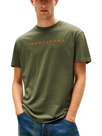 ανδρικό t-shirt πράσινο tommy jeans dm0dm20744-0h8