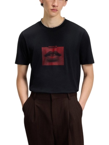 ανδρικό deterni t-shirt μαύρο hugo 50544496-001
