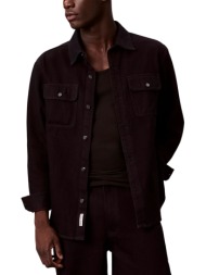 ανδρικό 90s merlot overshirt μαύρο calvin klein lv04rd744g-01d