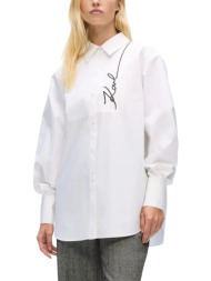 γυναικείο signature πουκάμισο λευκό karl lagerfeld a4w11014-100 white
