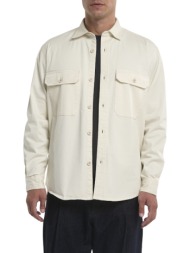 ανδρικό overshirt εκρού royal denim skive5140-panna