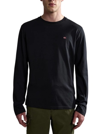 ανδρικό μακρυμάνικο salis t-shirt μαύρο napapijri