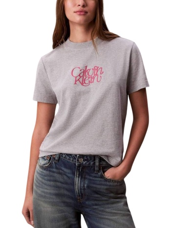γυναικείο t-shirt γκρι calvin klein lv047d210g-p77