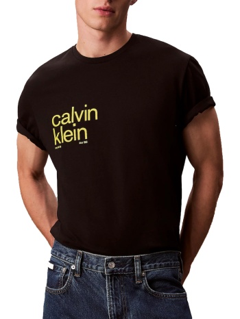 ανδρικό t-shirt μαύρο calvin klein lv04rd810g-ub1