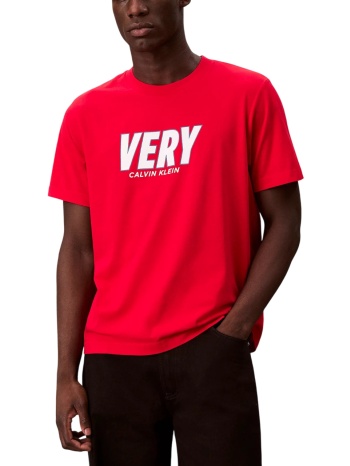 ανδρικό t-shirt κόκκινο calvin klein lv04rd800g-xmd