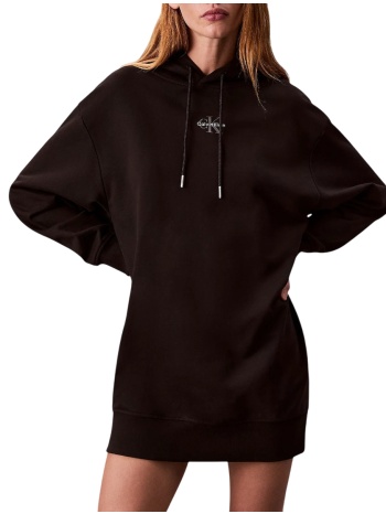 γυναικείο φούτερ φόρεμα μαύρο calvin klein lv047d229g-ub1 σε προσφορά