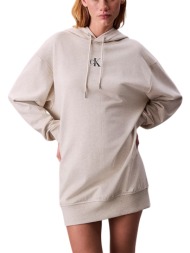 γυναικείο φούτερ φόρεμα μπεζ calvin klein lv047d229g-pap
