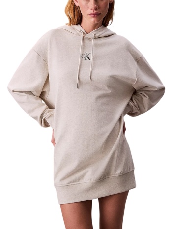 γυναικείο φούτερ φόρεμα μπεζ calvin klein lv047d229g-pap σε προσφορά