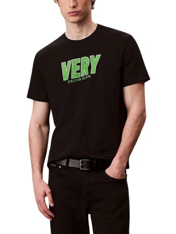 ανδρικό t-shirt μαύρο calvin klein lv04rd800g-ub1