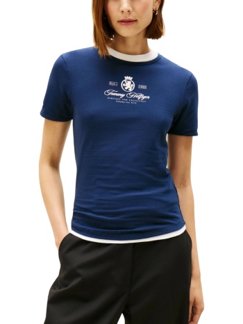 γυναικείο t-shirt navy μπλε tommy hilfiger ww0ww47316-c1g
