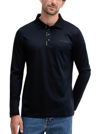 ανδρικό μακρυμάνικο polo navy μπλε karl lagerfeld 745002 σε προσφορά