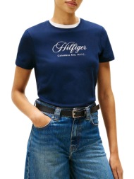 γυναικείο t-shirt navy μπλε tommy hilfiger ww0ww46120-c1g