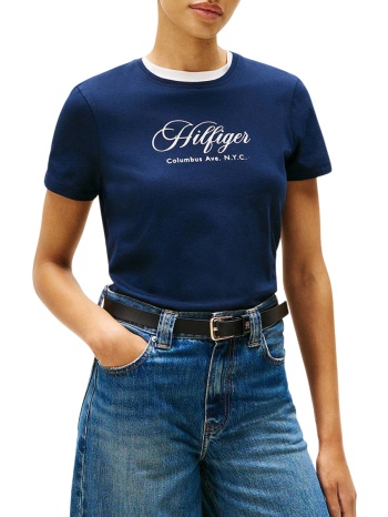 γυναικείο t-shirt navy μπλε tommy hilfiger ww0ww46120-c1g