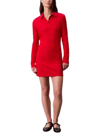 γυναικείο polo φόρεμα κόκκινο calvin klein lv047d228g-xmd σε προσφορά