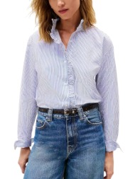 γυναικείο ριγέ πουκάμισο μπλε tommy hilfiger ww0ww46848-0x7