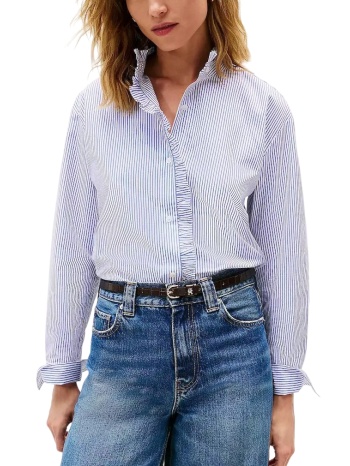 γυναικείο ριγέ πουκάμισο μπλε tommy hilfiger ww0ww46848-0x7 σε προσφορά