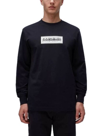 ανδρικό μακρυμάνικο s-box t-shirt μαύρο napapijri