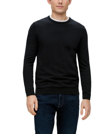 ανδρικό πουλόβερ μαύρο s.oliver 2143173-9999 σε προσφορά