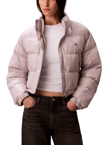 γυναικείο puffer μπουφάν γκρι calvin klein lv047d504g-qjl σε προσφορά