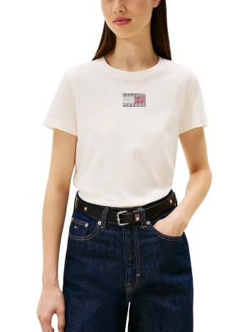 γυναικείο t-shirt off white tommy jeans dw0dw21965-ybh
