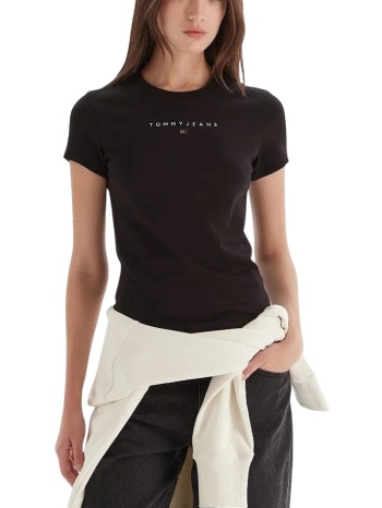 γυναικείο t-shirt μαύρο tommy jeans dw0dw21550-bds