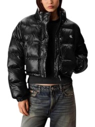 γυναικείο puffer μπουφάν μαύρο calvin klein lv047d504g-ub1