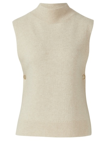 γυναικεία αμάνικη πλεκτή μπλούζα μπεζ s.oliver 2168038-81w9 σε προσφορά