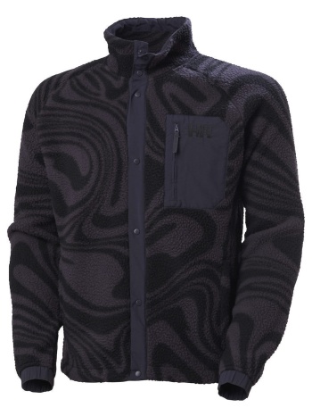 ανδρική panorama printed pile fleece ζακέτα μωβ helly σε προσφορά