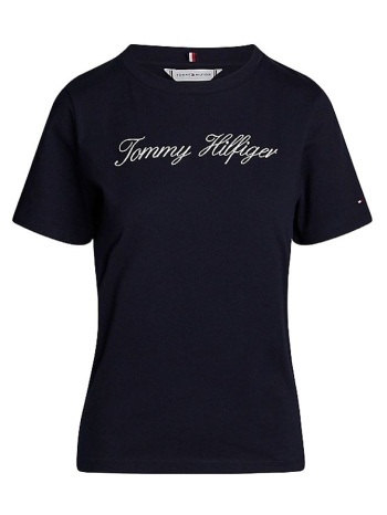 γυναικείο script t-shirt navy μπλε tommy hilfiger