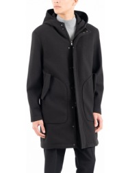 ανδρικό παλτό μαύρο vittorio peran-black