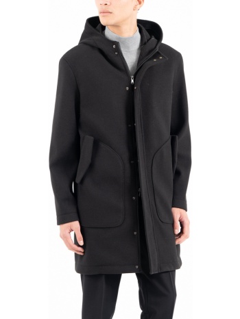 ανδρικό παλτό μαύρο vittorio peran-black σε προσφορά
