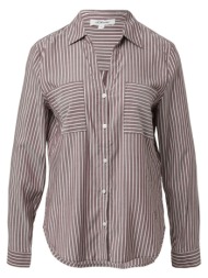 γυναικείο ριγέ πουκάμισο μπορντό s.oliver 2173585-39g9