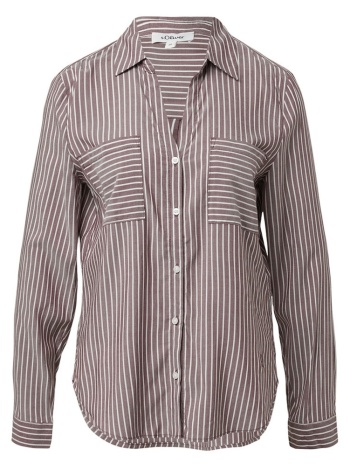 γυναικείο ριγέ πουκάμισο μπορντό s.oliver 2173585-39g9 σε προσφορά