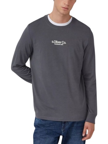 ανδρικό μακρυμάνικο t-shirt γκρι s.oliver 2169157-95d1 σε προσφορά