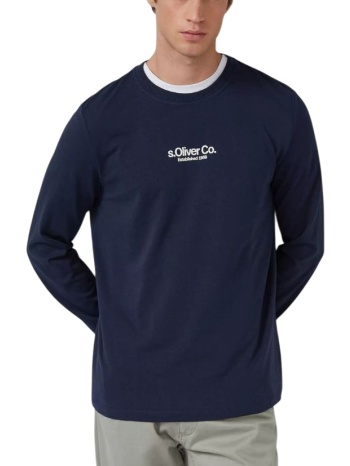 ανδρικό μακρυμάνικο t-shirt navy μπλε s.oliver 2169157-59d1 σε προσφορά