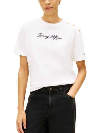 γυναικείο t-shirt λευκό tommy hilfiger ww0ww47819-ybl